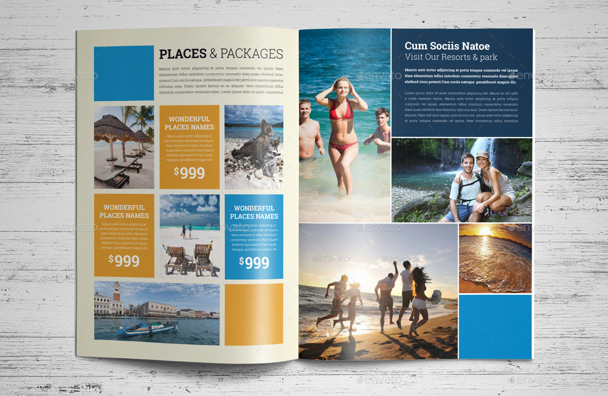 Travel Agency Brochure Catalog InDesign Template v7, Print Templates